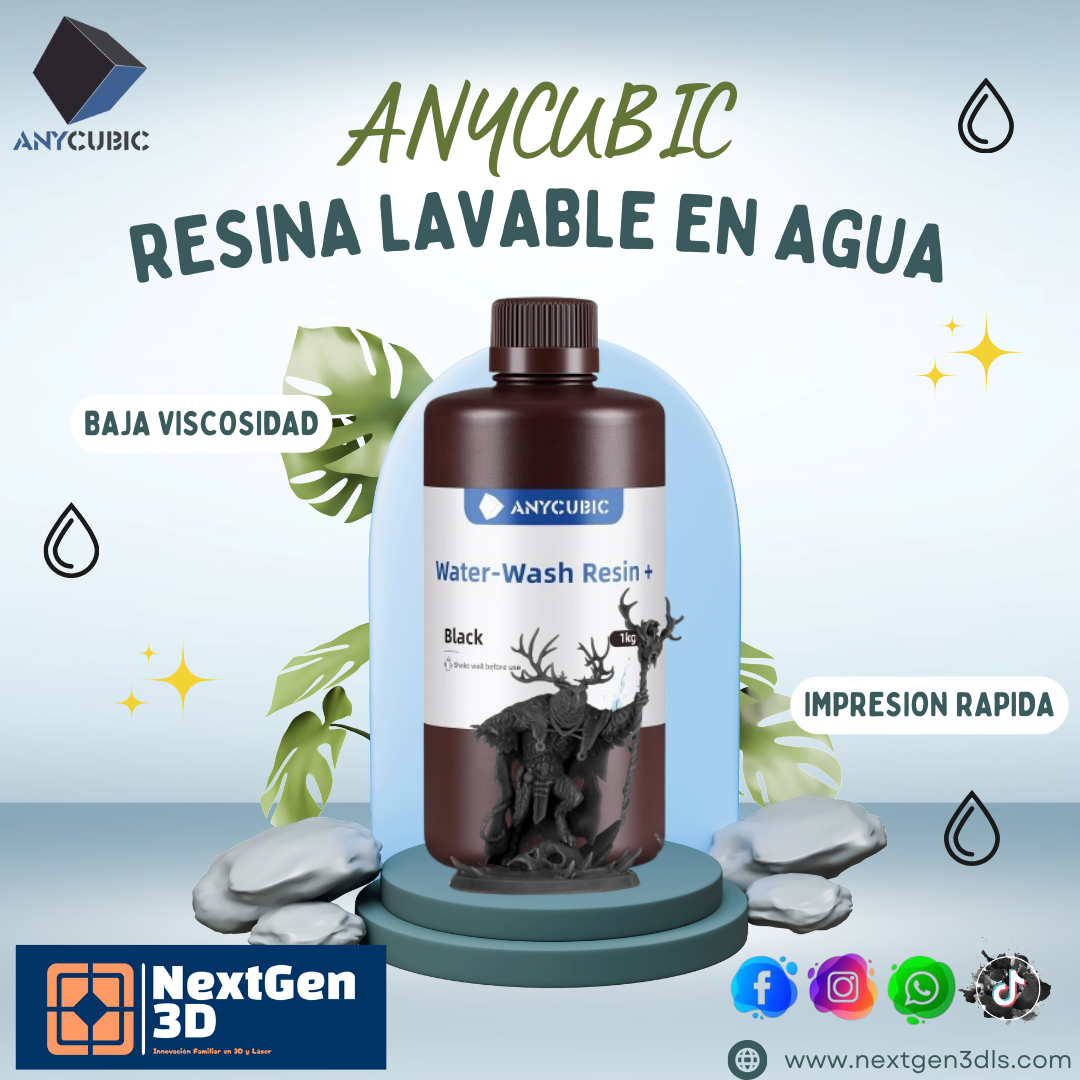 RESINA ANYCUBIC LAVABLE EN AGUA