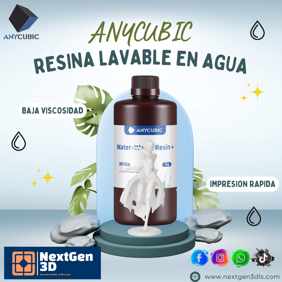 RESINA ANYCUBIC LAVABLE EN AGUA