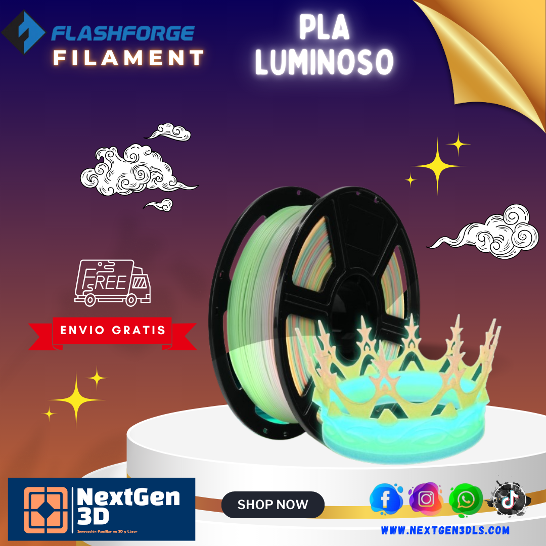 FILAMENTO FLASHFORGE / PLA LUMINOSO - HSP