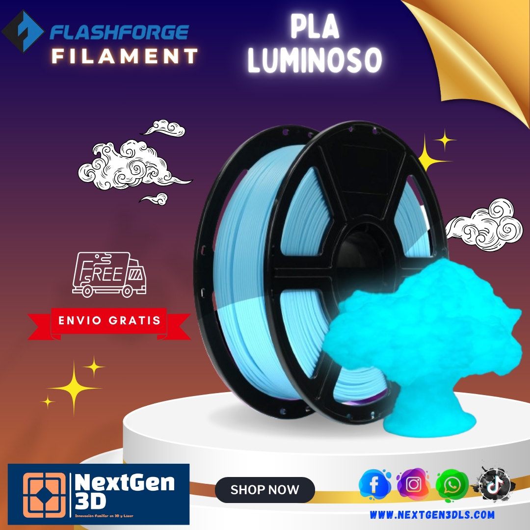 FILAMENTO FLASHFORGE / PLA LUMINOSO - HSP