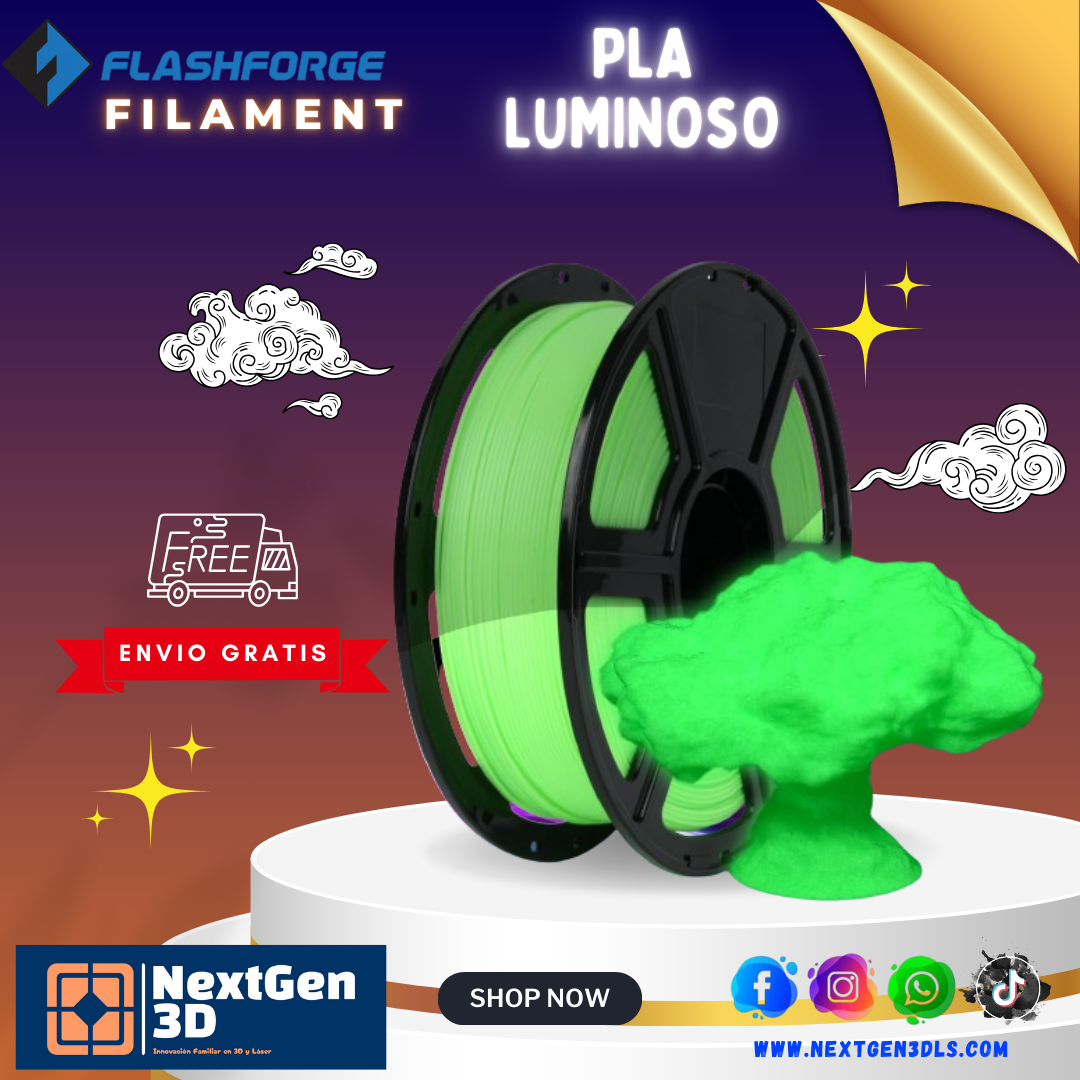FILAMENTO FLASHFORGE / PLA LUMINOSO - HSP