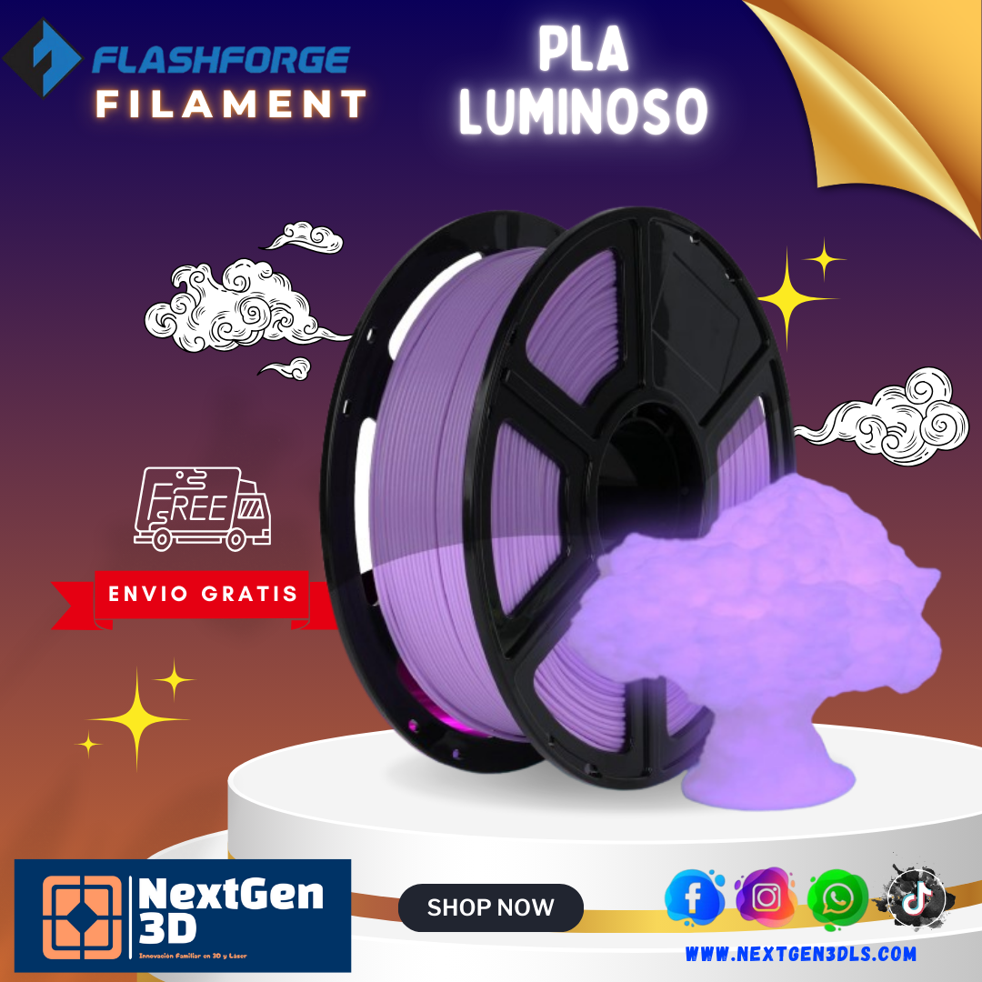 FILAMENTO FLASHFORGE / PLA LUMINOSO - HSP