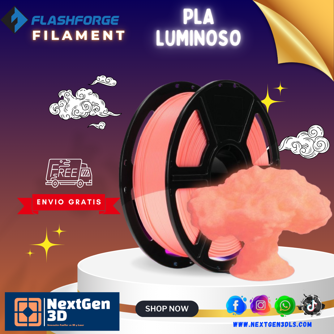 FILAMENTO FLASHFORGE / PLA LUMINOSO - HSP