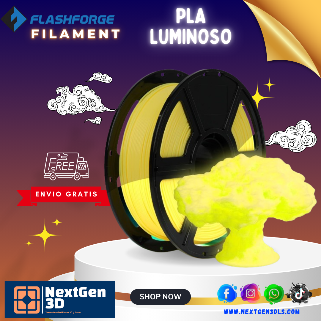 FILAMENTO FLASHFORGE / PLA LUMINOSO - HSP