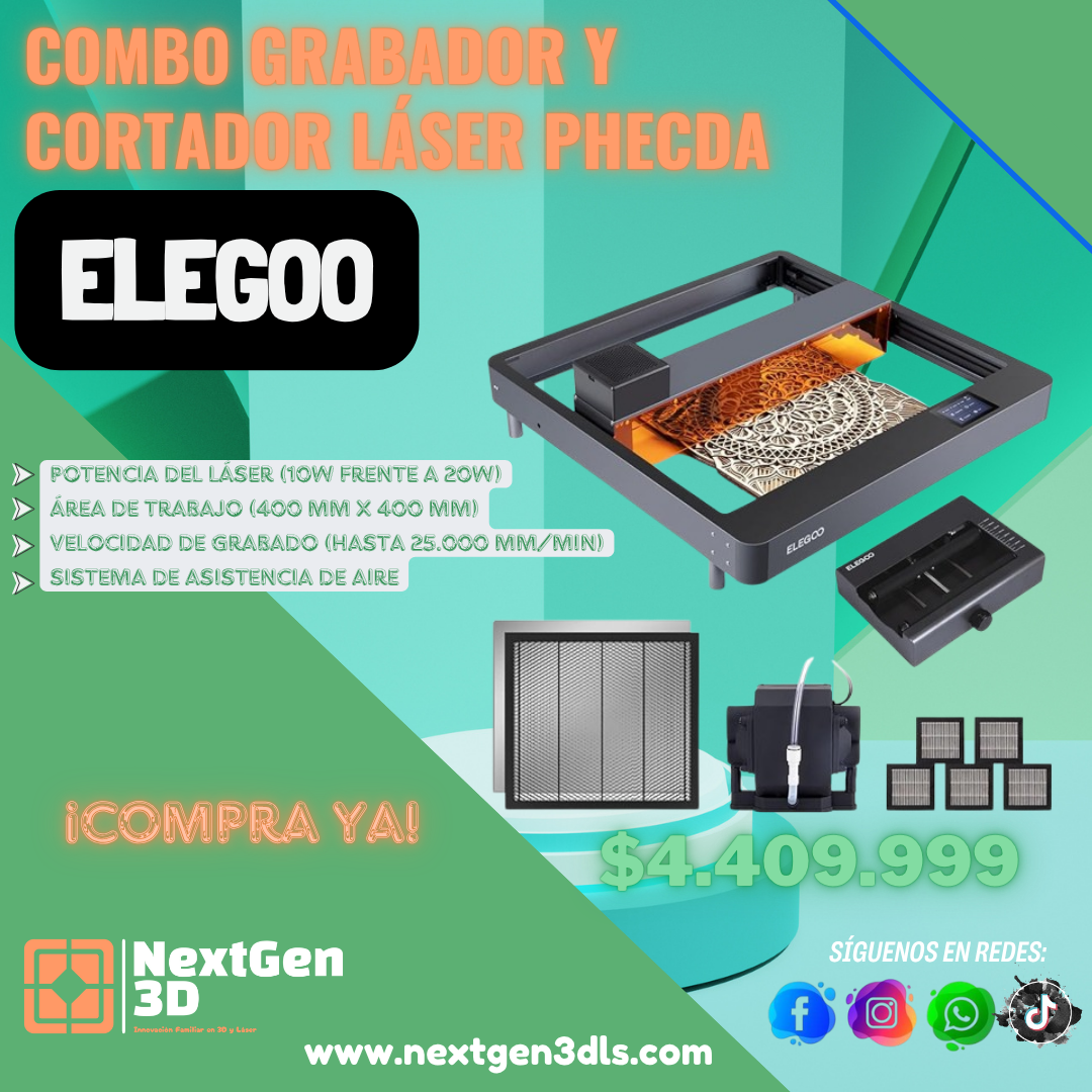 Combo Grabador y Cortador Láser Elegoo Phecda