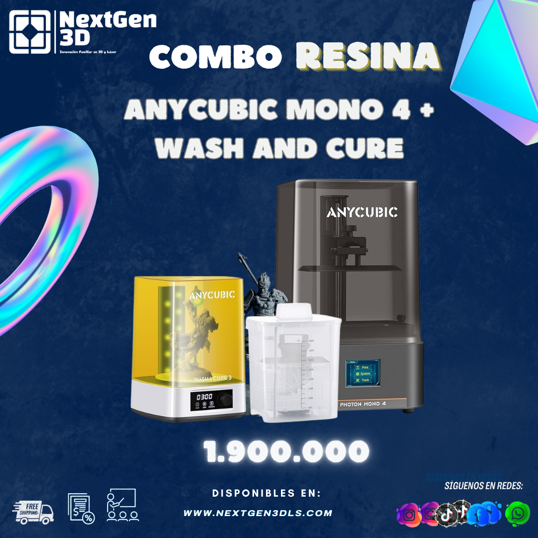COMBO Anycubic Mono 4+ WASH AND CURE