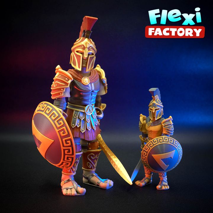 Figura Articulada Espartano 3D - Edición Especial