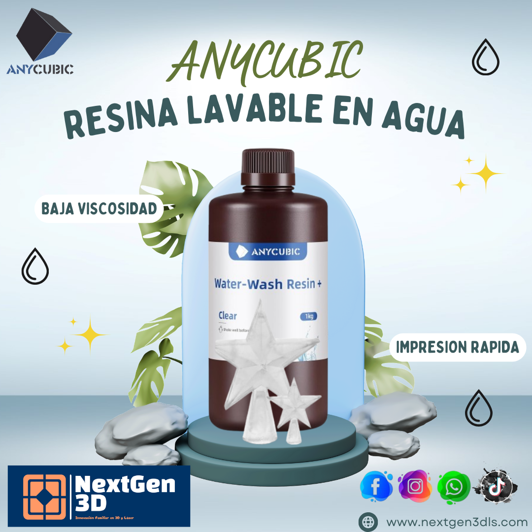 RESINA ANYCUBIC LAVABLE EN AGUA