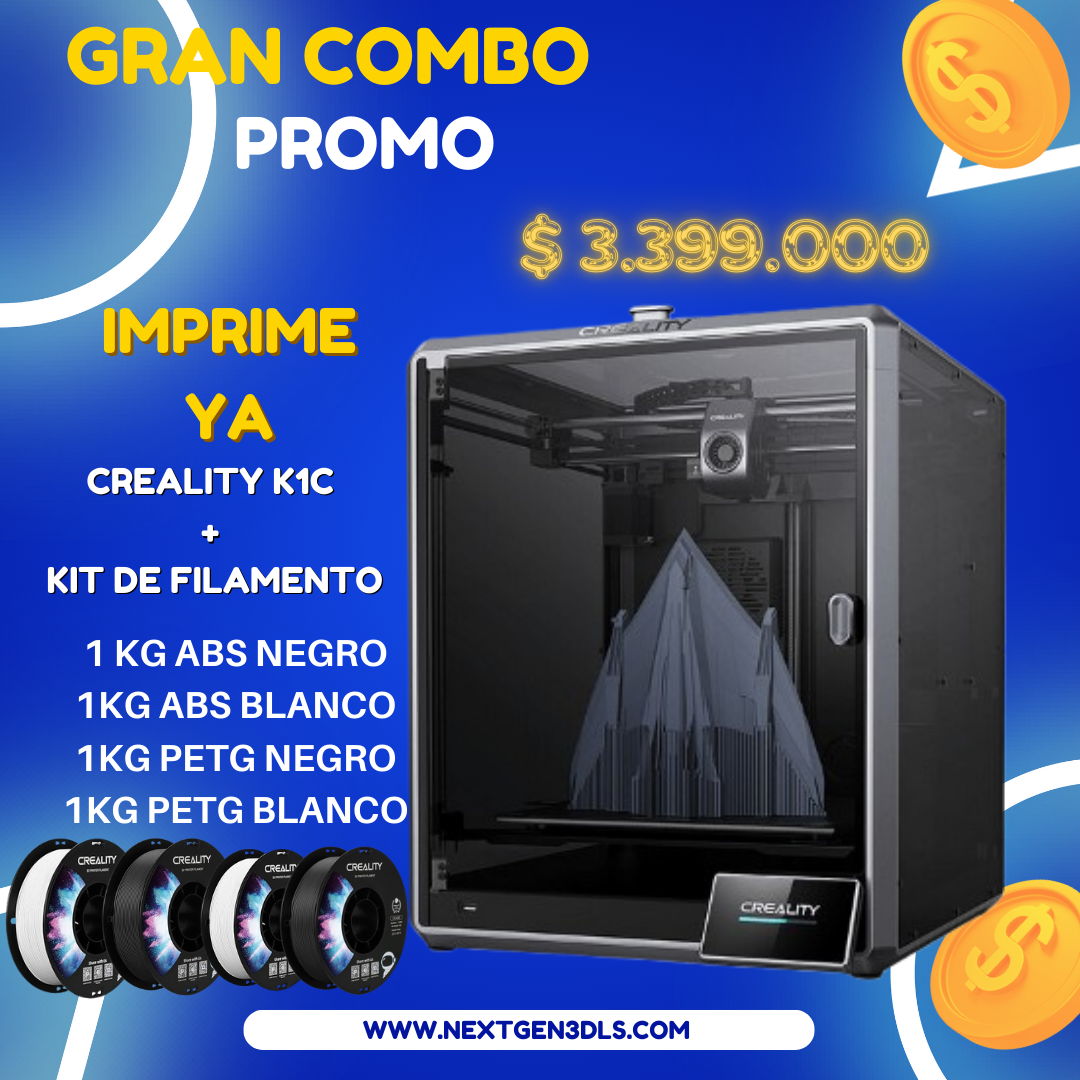 Creality K1C + KIT FILAMENTOS PROMO