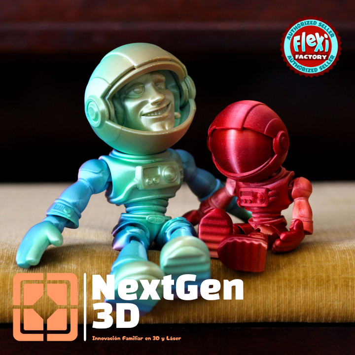 Astronauta 3D con Casco Abatible