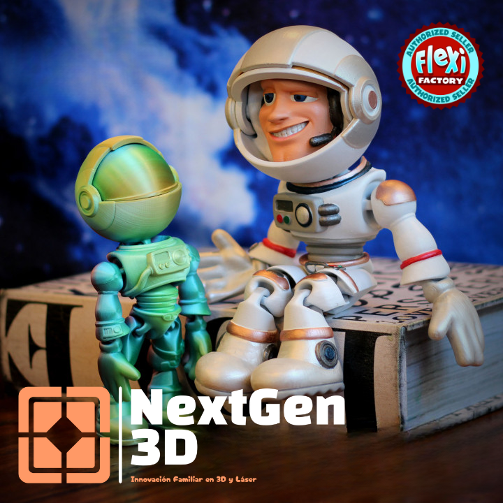 Astronauta 3D con Casco Abatible