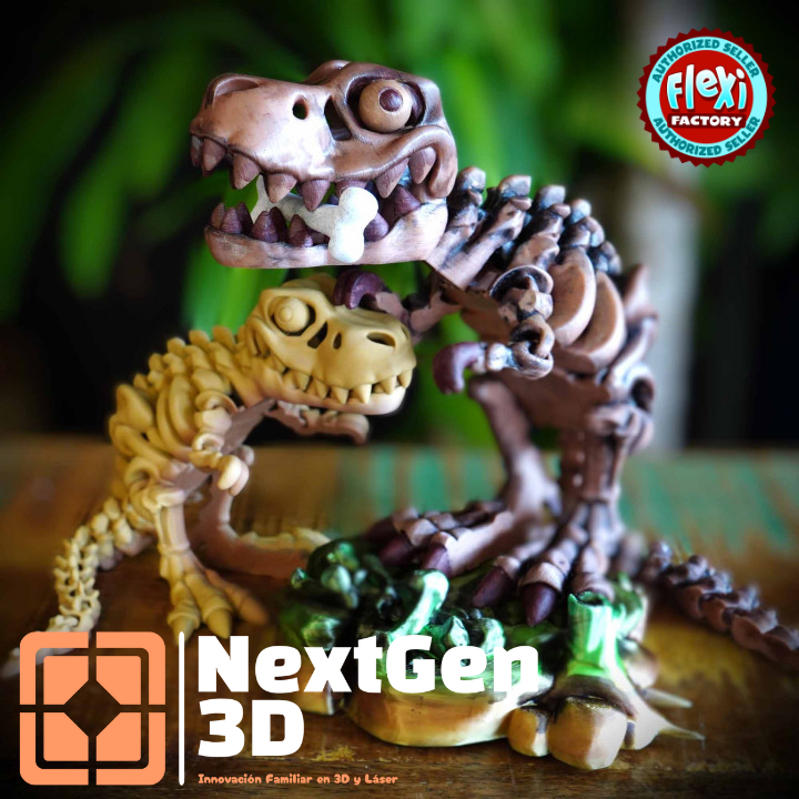 Esqueleto Flexible de T-Rex 3D