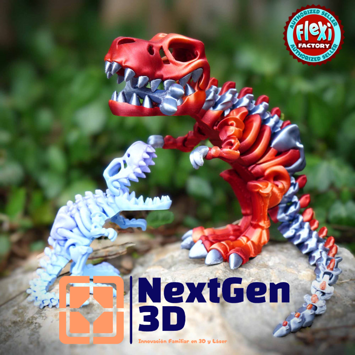 Esqueleto Flexible de T-Rex 3D