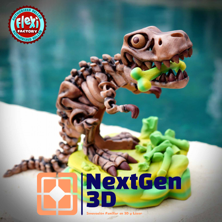 Esqueleto Flexible de T-Rex 3D