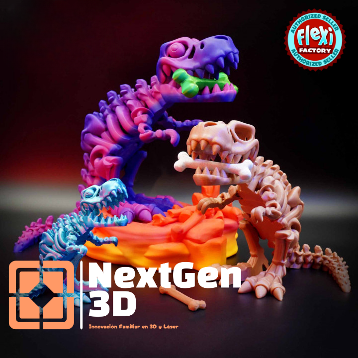 Esqueleto Flexible de T-Rex 3D