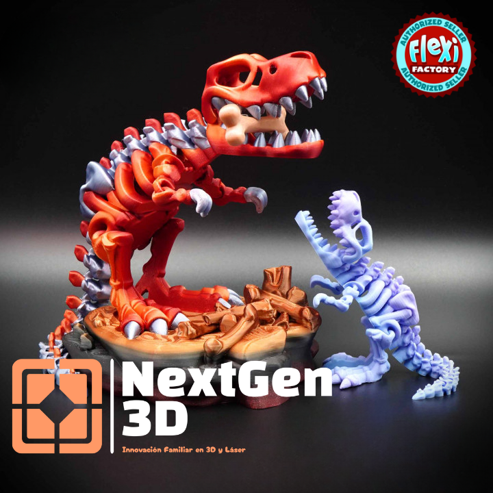 Esqueleto Flexible de T-Rex 3D