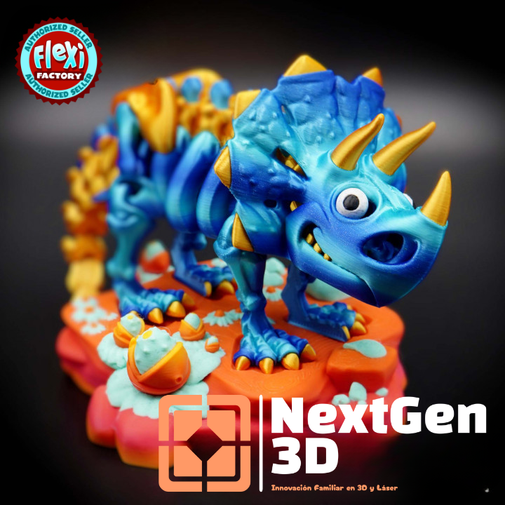 Esqueleto Triceratops Flexi 3D