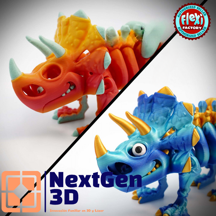 Esqueleto Triceratops Flexi 3D