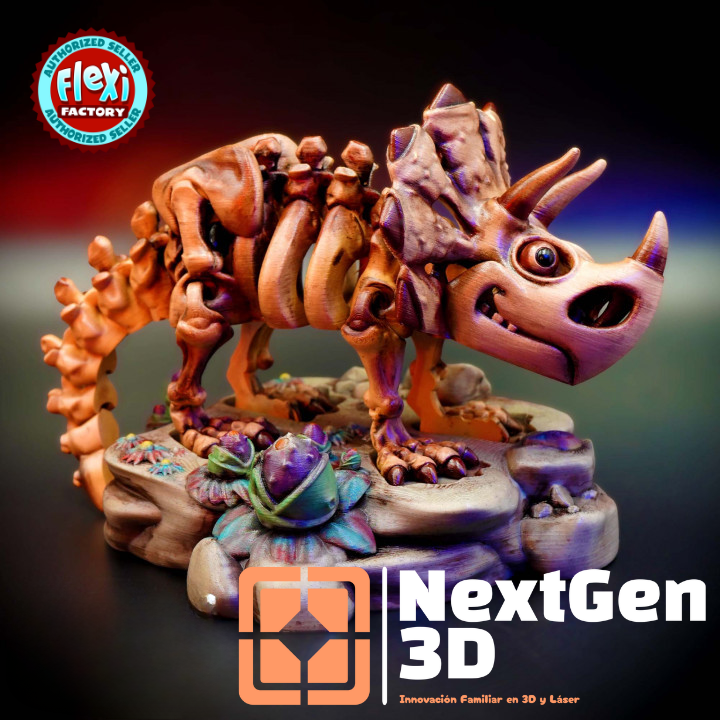 Esqueleto Triceratops Flexi 3D