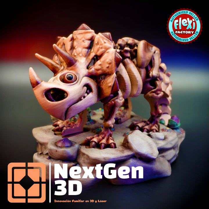 Esqueleto Triceratops Flexi 3D