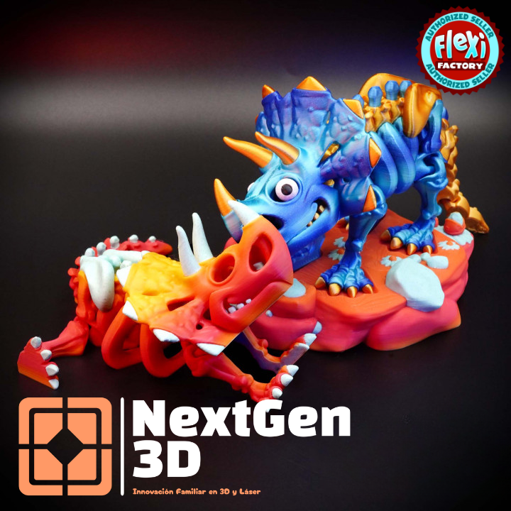 Esqueleto Triceratops Flexi 3D