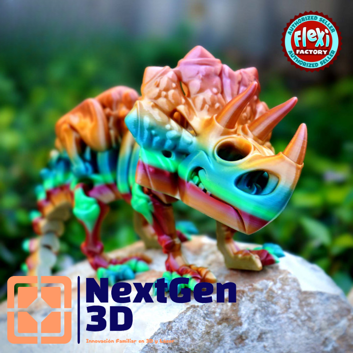 Esqueleto Triceratops Flexi 3D