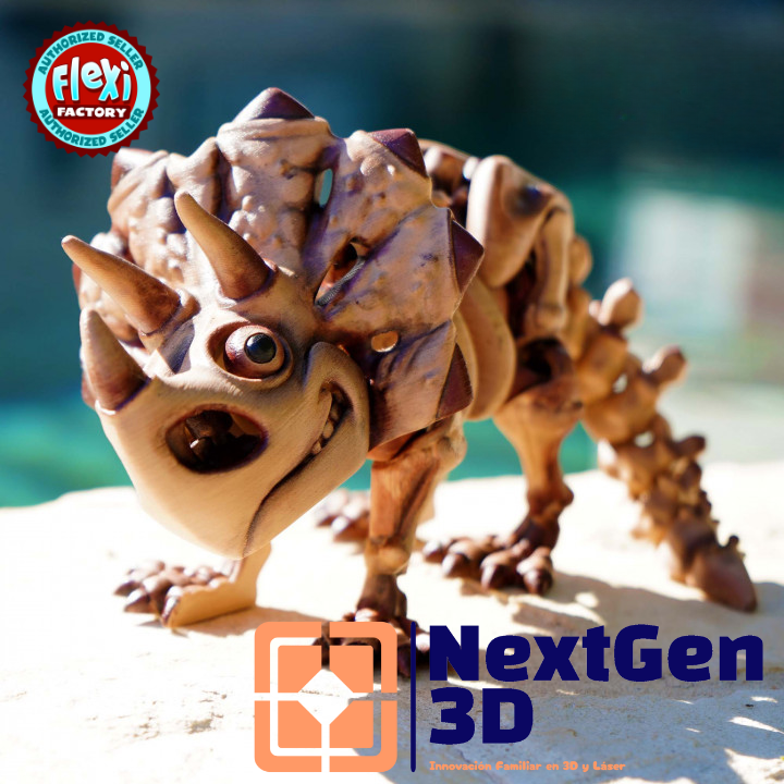 Esqueleto Triceratops Flexi 3D