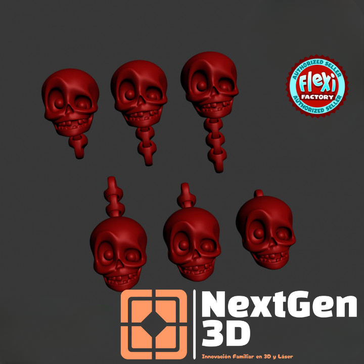 Llavero Calavera Flexi 3D