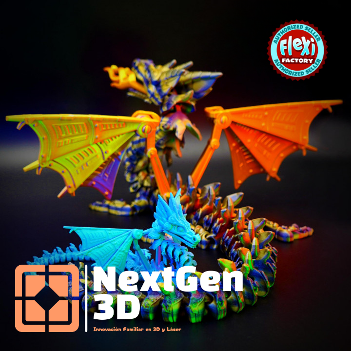 Dragón Alado Articulado Flexi 3D