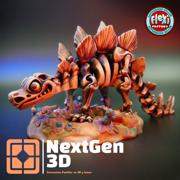 Esqueleto Stegosaurus Flexi 3D