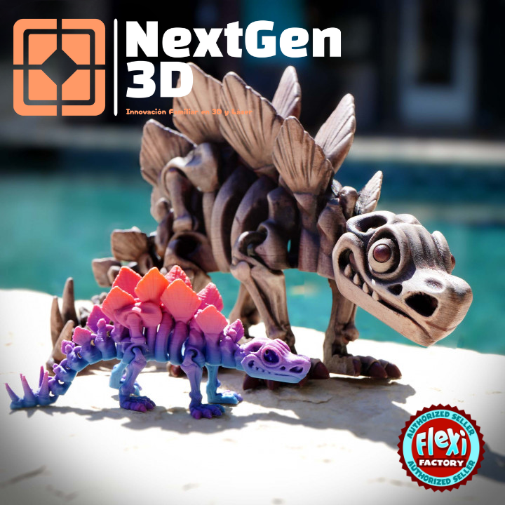 Esqueleto Stegosaurus Flexi 3D