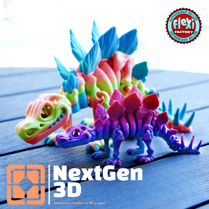 Esqueleto Stegosaurus Flexi 3D