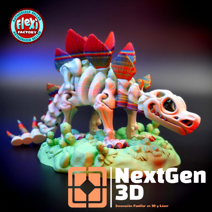 Esqueleto Stegosaurus Flexi 3D