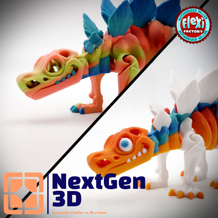 Esqueleto Stegosaurus Flexi 3D