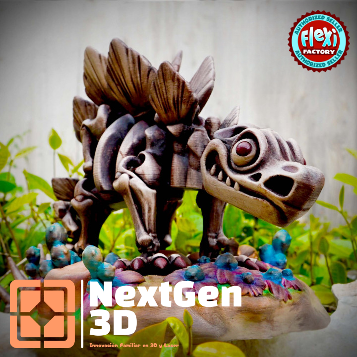 Esqueleto Stegosaurus Flexi 3D