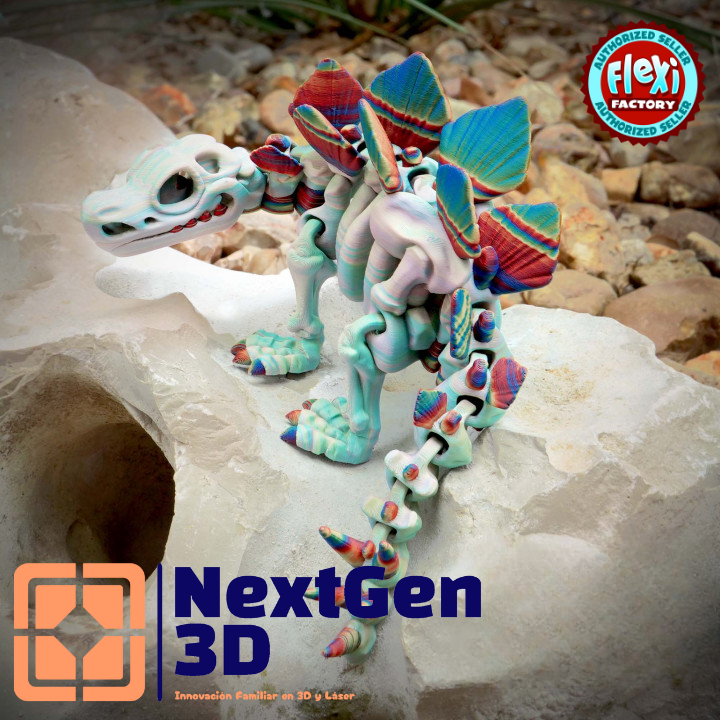 Esqueleto Stegosaurus Flexi 3D