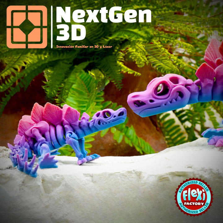 Esqueleto Stegosaurus Flexi 3D