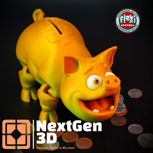 Cerdito Alcancía Flexi 3D