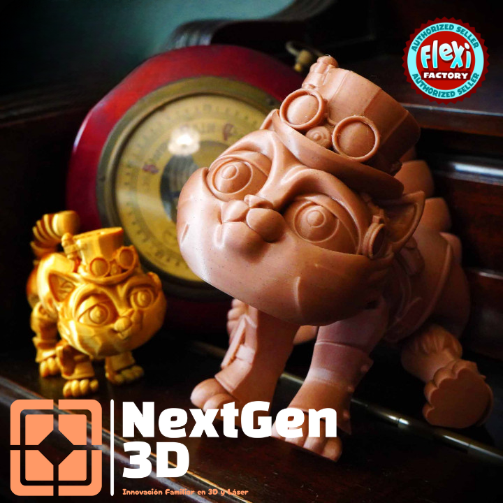 Gato Sombrerero Flexi 3D