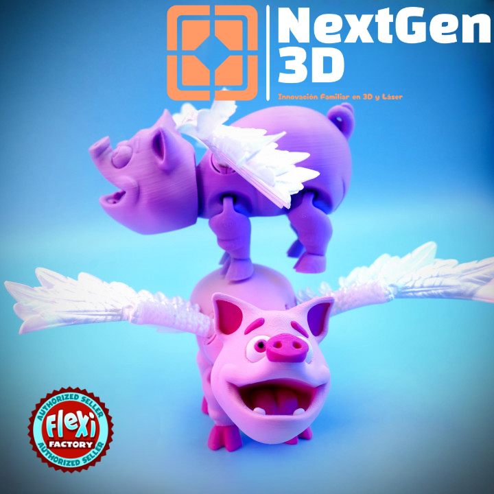 Cerdo con Alas Flexi 3D