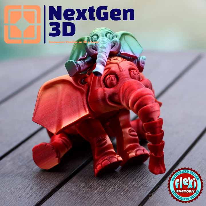 Elefante Cirquero Flexi 3D