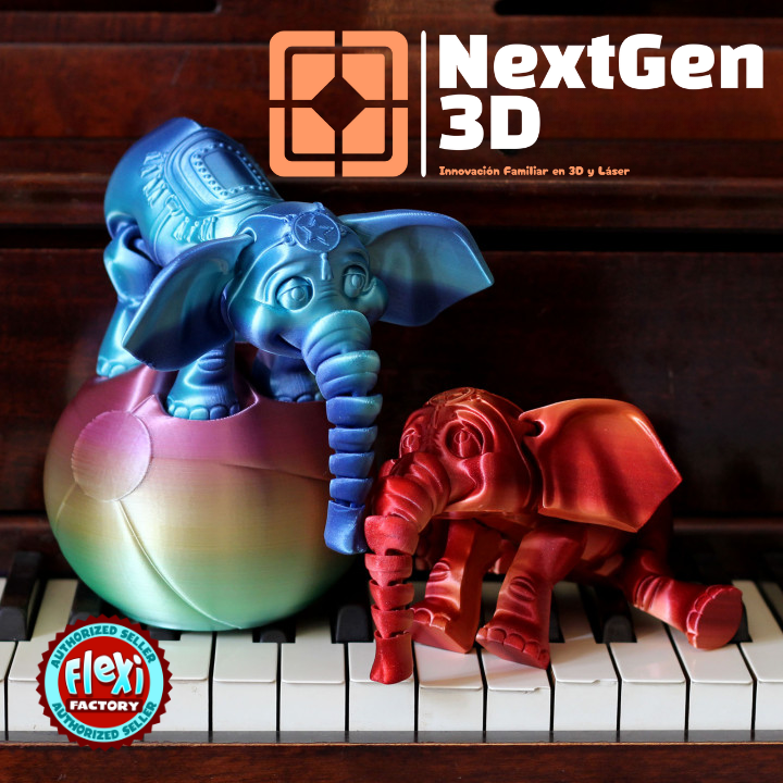 Elefante Cirquero Flexi 3D