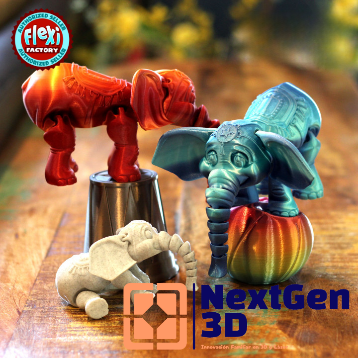 Elefante Cirquero Flexi 3D