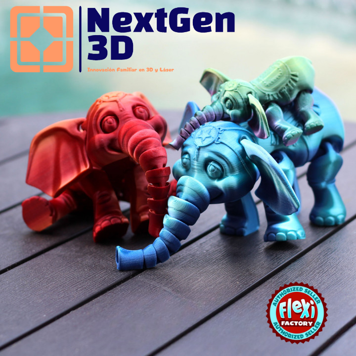 Elefante Cirquero Flexi 3D