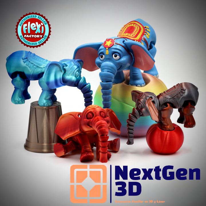 Elefante Cirquero Flexi 3D