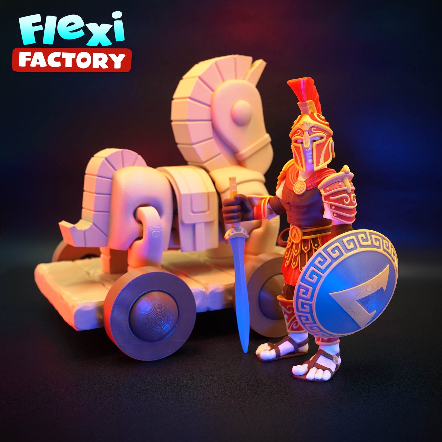 Figura Articulada Espartano 3D - Edición Especial